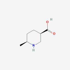 molecular formula C7H13NO2 B8189960 (3R,6S)-6-Methylpiperidine-3-carboxylic acid 