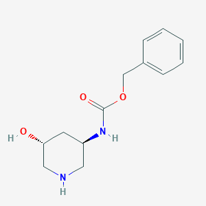 molecular formula C13H18N2O3 B8190001 (3R,5R)-(5-Hydroxy-piperidin-3-yl)-carbamic acid benzyl ester 