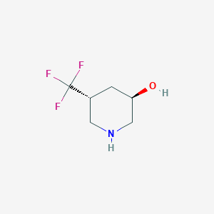 molecular formula C6H10F3NO B8190024 (3R,5R)-5-(Trifluoromethyl)piperidin-3-ol 