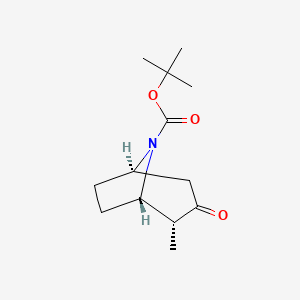 molecular formula C13H21NO3 B8190037 (1S,2R,5R)-rel-8-Boc-2-methyl-3-oxo-8-aza-bicyclo[3.2.1]octane 