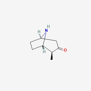molecular formula C8H13NO B8190050 trans-2-Methyl-3-oxo-8-aza-bicyclo[3.2.1]octane 