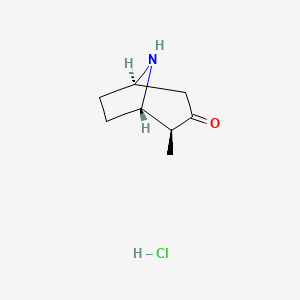 molecular formula C8H14ClNO B8190052 trans-2-Methyl-3-oxo-8-aza-bicyclo[3.2.1]octane hydrochloride 
