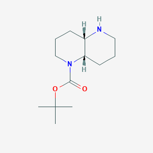 molecular formula C13H24N2O2 B8190053 cis-1-Boc-octahydro-[1,5]naphthyridine 
