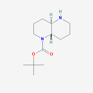 molecular formula C13H24N2O2 B8190058 trans-1-Boc-octahydro-[1,5]naphthyridine 
