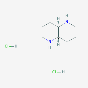 molecular formula C8H18Cl2N2 B8190078 trans-Decahydro-[1,5]naphthyridine dihydrochloride 