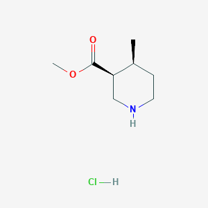 molecular formula C8H16ClNO2 B8190081 Methyl (3S,4S)-4-methylpiperidine-3-carboxylate hydrochloride 