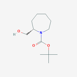 molecular formula C12H23NO3 B8190083 (2S)-2-Hydroxymethyl-azepane-1-carboxylic acid tert-butyl ester 