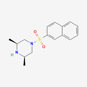 molecular formula C16H20N2O2S B8190126 cis-3,5-Dimethyl-1-(naphthalene-2-sulfonyl)-piperazine CAS No. 1187929-41-4