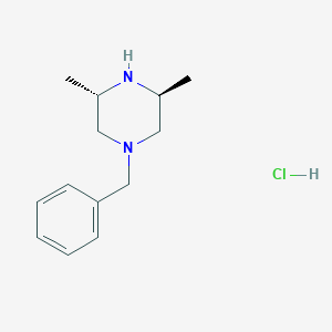 molecular formula C13H21ClN2 B8190151 (3S,5S)-1-Benzyl-3,5-dimethylpiperazine hydrochloride 