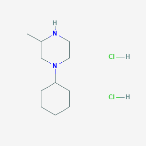 molecular formula C11H24Cl2N2 B8190157 1-Cyclohexyl-3-methyl-piperazine dihydrochloride 