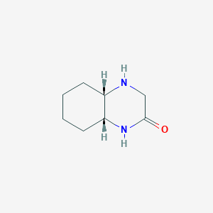 molecular formula C8H14N2O B8190176 cis-Octahydro-quinoxalin-2-one 