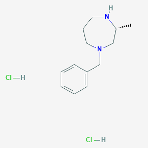 molecular formula C13H22Cl2N2 B8190200 (R)-1-Benzyl-3-methyl-[1,4]diazepane dihydrochloride 