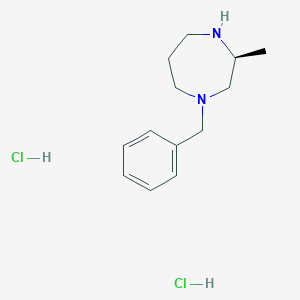 molecular formula C13H22Cl2N2 B8190202 (S)-1-Benzyl-3-methyl-[1,4]diazepane hydrochloride 