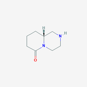 molecular formula C8H14N2O B8190237 (R)-Octahydro-pyrido[1,2-a]pyrazin-6-one 