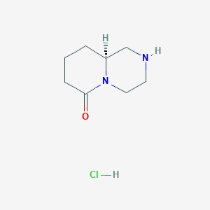 molecular formula C8H15ClN2O B8190251 (S)-Octahydro-pyrido[1,2-a]pyrazin-6-one hydrochloride 