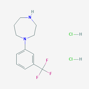 molecular formula C12H17Cl2F3N2 B8190255 1-(3-Trifluoromethyl-phenyl)-[1,4]diazepane dihydrochloride 