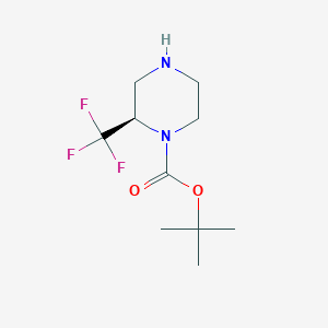 molecular formula C10H17F3N2O2 B8190266 (R)-2-Trifluoromethyl-piperazine-1-carboxylic acid tert-butyl ester 