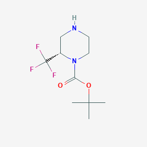 molecular formula C10H17F3N2O2 B8190270 (S)-2-Trifluoromethyl-piperazine-1-carboxylic acid tert-butyl ester 