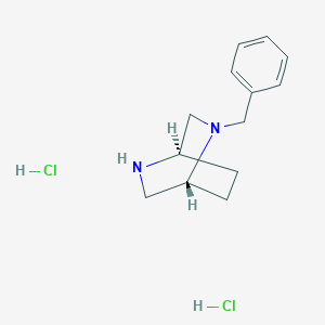 molecular formula C13H20Cl2N2 B8190293 (1R,4R)-2-Benzyl-2,5-diaza-bicyclo[2.2.2]octane dihydrochloride 