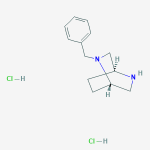 molecular formula C13H20Cl2N2 B8190296 (1S,4S)-2-Benzyl-2,5-diaza-bicyclo[2.2.2]octane dihydrochloride 