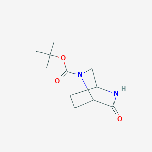 molecular formula C11H18N2O3 B8190297 5-Boc-2,5-diaza-bicyclo[2.2.2]octan-3-one 