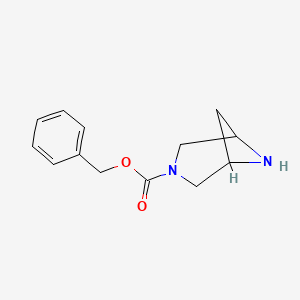 molecular formula C13H16N2O2 B8190358 3,6-Diaza-bicyclo[3.1.1]heptane-3-carboxylic acid benzyl ester 