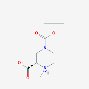 (2S)-1-methyl-4-[(2-methylpropan-2-yl)oxycarbonyl]piperazin-1-ium-2-carboxylate