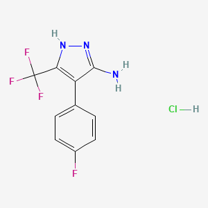 4-(4-Fluoro-phenyl)-3-trifluoromethyl-2H-pyrazol-5-ylamine hydrochloride