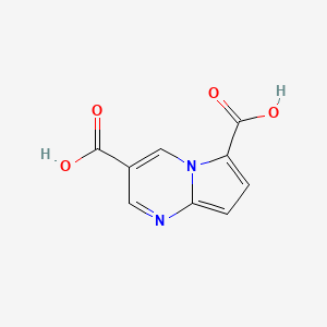 molecular formula C9H6N2O4 B8190486 Pyrrolo[1,2-a]pyrimidine-3,6-dicarboxylic acid 