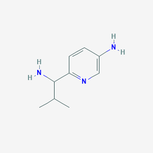 molecular formula C9H15N3 B8190522 6-(1-Amino-2-methyl-propyl)-pyridin-3-ylamine 