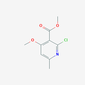 molecular formula C9H10ClNO3 B8190571 2-Chloro-4-methoxy-6-methyl-nicotinic acid methyl ester 