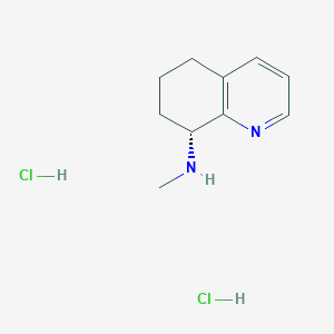 molecular formula C10H16Cl2N2 B8190589 (R)-Methyl-(5,6,7,8-tetrahydro-quinolin-8-yl)-amine dihydrochloride 
