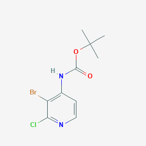 molecular formula C10H12BrClN2O2 B8190599 (3-Bromo-2-chloro-pyridin-4-yl)-carbamic acid tert-butyl ester 