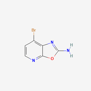 molecular formula C6H4BrN3O B8190653 7-Bromo-oxazolo[5,4-b]pyridin-2-ylamine 