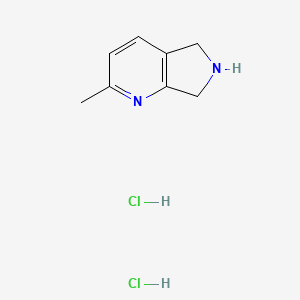 molecular formula C8H12Cl2N2 B8190705 2-Methyl-6,7-dihydro-5H-pyrrolo[3,4-b]pyridine dihydrochloride 