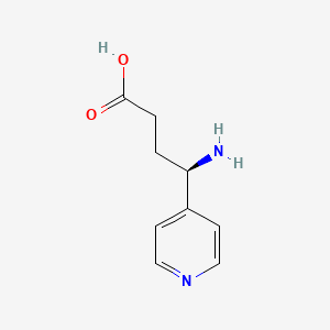 molecular formula C9H12N2O2 B8190772 (R)-4-Amino-4-pyridin-4-yl-butyric acid 