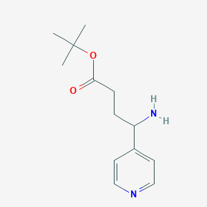 molecular formula C13H20N2O2 B8190830 4-Amino-4-pyridin-4-yl-butyric acid tert-butyl ester CAS No. 77742-30-4