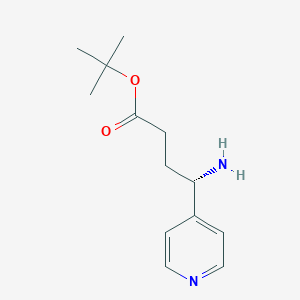 molecular formula C13H20N2O2 B8190834 (S)-4-Amino-4-pyridin-4-yl-butyric acid tert-butyl ester 