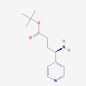molecular formula C13H20N2O2 B8190838 (R)-4-Amino-4-pyridin-4-yl-butyric acid tert-butyl ester 