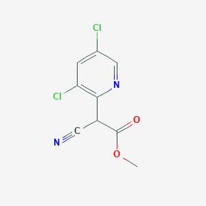 molecular formula C9H6Cl2N2O2 B8190869 Methyl 2-cyano-2-(3,5-dichloropyridin-2-yl)acetate 