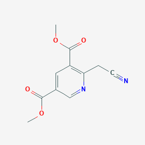 molecular formula C11H10N2O4 B8190872 2-Cyanomethyl-pyridine-3,5-dicarboxylic acid dimethyl ester 