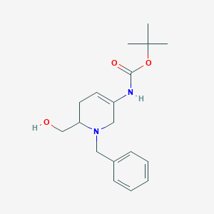 molecular formula C18H26N2O3 B8190877 (1-Benzyl-6-hydroxymethyl-1,2,5,6-tetrahydro-pyridin-3-yl)-carbamic acid tert-butyl ester 