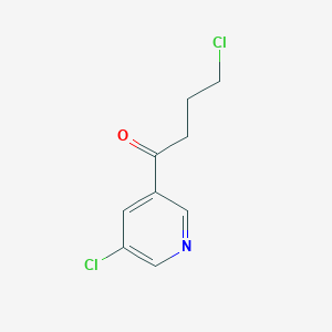 molecular formula C9H9Cl2NO B8190894 3-Chloro-5-(4-chloro-butyl)-pyridine 