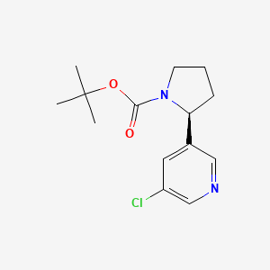 molecular formula C14H19ClN2O2 B8190900 (S)-2-(5-Chloro-pyridin-3-yl)-pyrrolidine-1-carboxylic acid tert-butyl ester 