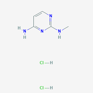 molecular formula C5H10Cl2N4 B8190927 2-N-methylpyrimidine-2,4-diamine;dihydrochloride 