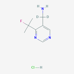 1,1-Dideutero-1-[4-(1-fluoro-1-methyl-ethyl)-pyrimidin-5-yl]-methylamine hydrochloride