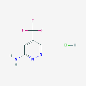 molecular formula C5H5ClF3N3 B8190984 5-Trifluoromethyl-pyridazin-3-ylamine hydrochloride 