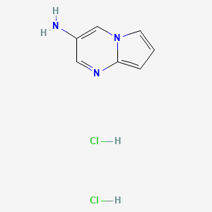 molecular formula C7H9Cl2N3 B8190997 Pyrrolo[1,2-a]pyrimidin-3-ylamine dihydrochloride 