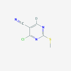 4-Chloro-6-deutero-2-methylsulfanyl-pyrimididine-5-carbonitrile