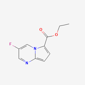 molecular formula C10H9FN2O2 B8191036 3-Fluoro-pyrrolo[1,2-a]pyrimidine-6-carboxylic acid ethyl ester 